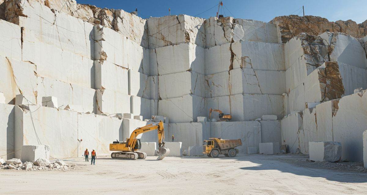 Como o Mármore é Extraído de uma Pedreira