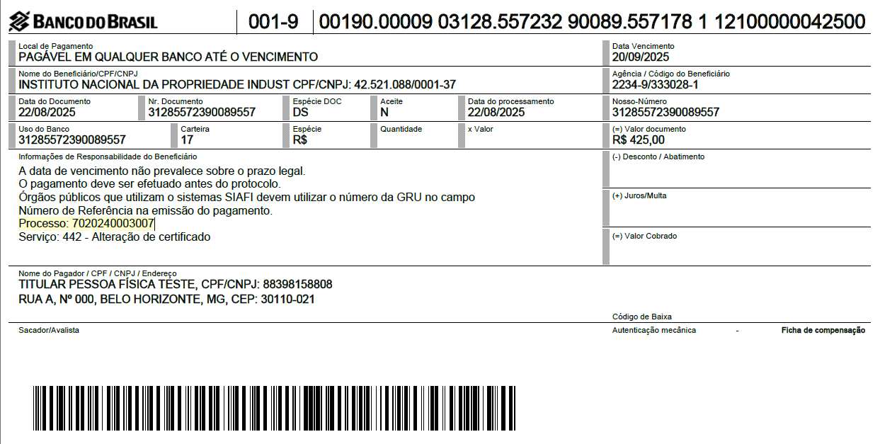 O Número do Processo na GRU de Novo